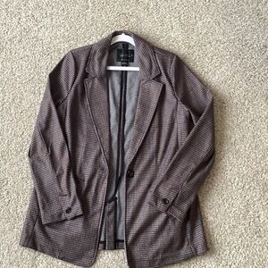 Sanctuary Brown and Blue Plaid Blazer